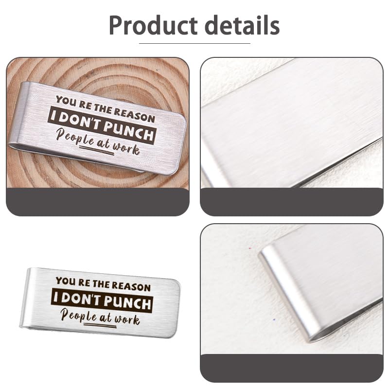 Money Clip for Coworker Leaving Gifts for Women Men Going Away Gifts for Coworkers Women Men Colleague Friendship Gifts for Work Bestie Birthday Gift for Work Friend Funny Cash Clip for Boss Leader4