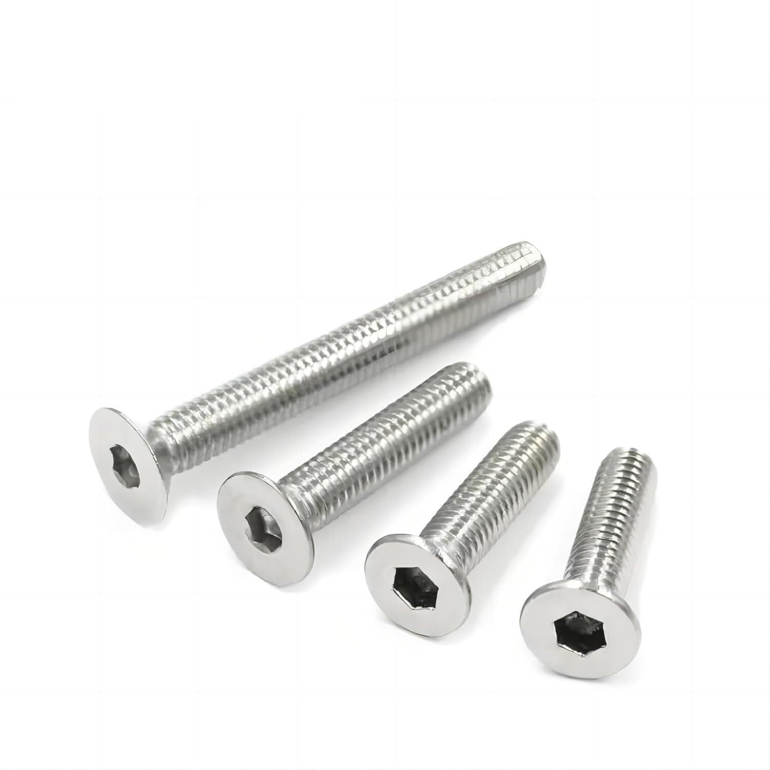 Bulloni per Connettori per Mobili, 200 Pezzi M1.6 (1.6mm)*3~16mm, Viti A Testa Svasata con Esagono Incassato, Viti A Testa Svasata con Esagono Incassato in Acciaio Inossidabile, One Color, M1.6 * 16