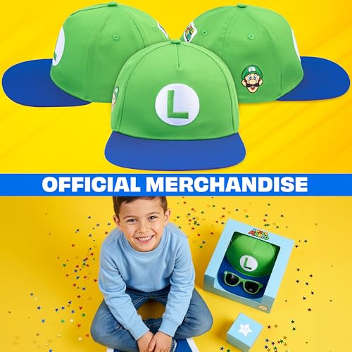 Image of Spongebob | Minecraft | Fortnite | Super Mario | Kids Baseball Cap & Sunglasses with UV Protection, Gifts for Boys