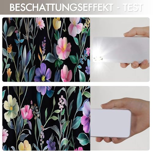 Rideau occultant de qualité supérieure blanc drapé lourd fleuri isolant