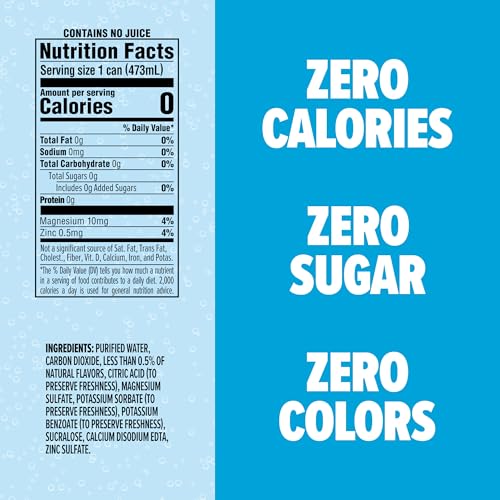 Image of SPLASH REFRESHER Sparkling Water, Rocket Freeze - 12-Pack, 16 Fl Oz Cans - Flavored Carbonated Seltzer Water with Electrolytes, Zero Sugar & Zero Calories