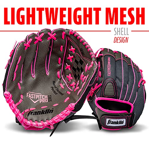 Franklin Sports Softball Glove - Left And Right Handed Softball Fielding Glove - Windmill Fastpitch Pro Series - Adult And Youth Fielding Glove - 12 Inch Left Hand Throw - Pink #TOP1