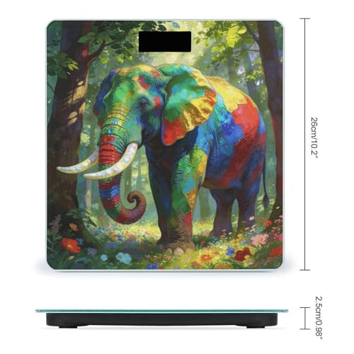 Báscula Digital de Baño con Pantalla LED Clara y Plataforma de Vidrio Templado miniatura 2