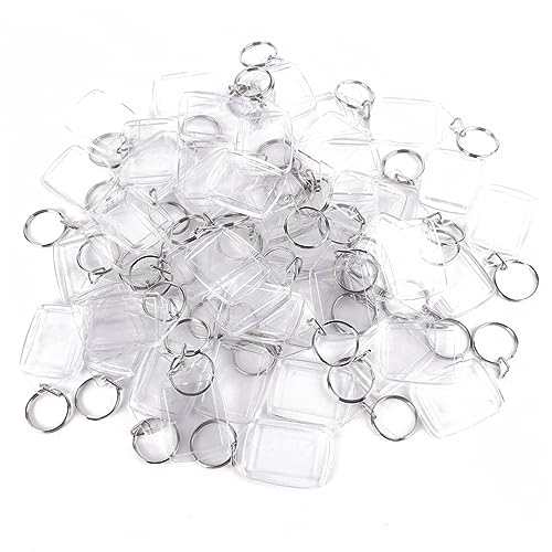 Porte clé acrylique transparent Ipetboom lot de 50 pièces pour photo