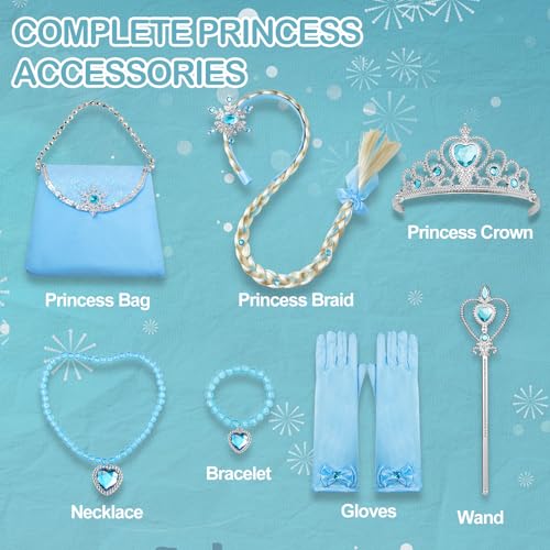 Princess Dresses for Girls Light Up Princess Costume for Christmas Halloween Toddler Princess Dress Up Clothes4