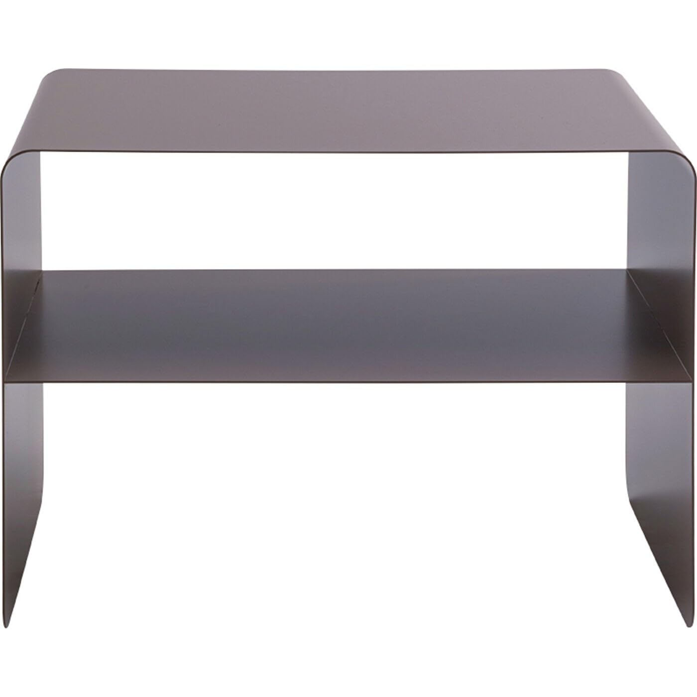 Kare Design Couchtisch Lounge S, grau, 58x37x44 cm, Beistelltisch | 50 kg max. Belastbarkeit, Stahl pulverbeschichtet, modernes Design, klare Linien, pflegeleicht, fürs Wohnzimmer