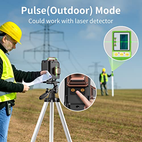 Laser Level 360 Self Leveling, Elikliv 4D Lazer Level 200Ft Outdoor Robust Indoors, Green Cross Line Laser Level 4X360 Horizontal Vertical Dual-Beam Lasers For Diy Or Professional Job Site #TOP2