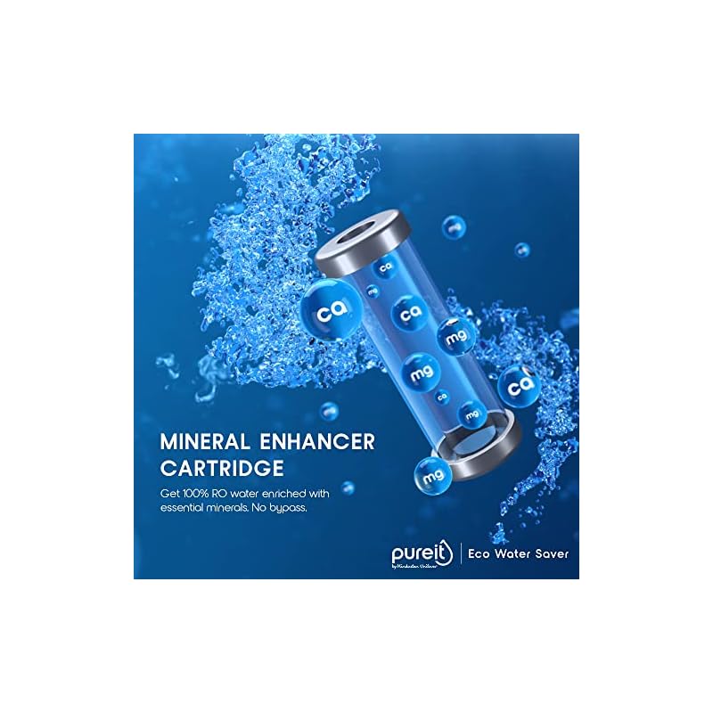 HUL Pureit Eco Water Saver Mineral RO+UV+MF AS wall mounted/Counter top Black 10L Water Purifier - Image 5