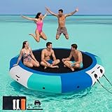 COOLWAVE Inflatable Floating Water Trampoline for Lake (12FT)