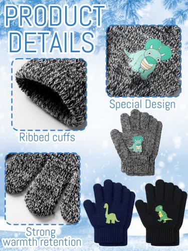 Image of EBOOT 3 Pairs Winter Kids Gloves Warm