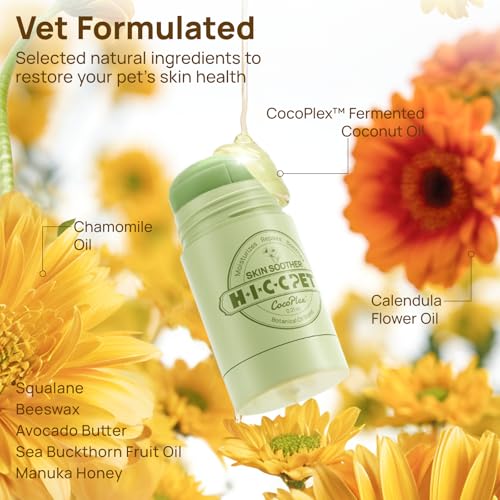 Image of HICC PET Skin Moisturizing Balm for Dogs & Cats | Gentle Balm for Dry Skin, Paw Pads, Nose & Skin Folds | Helps Moisturize Dry Areas During Daily Grooming - 0.21oz