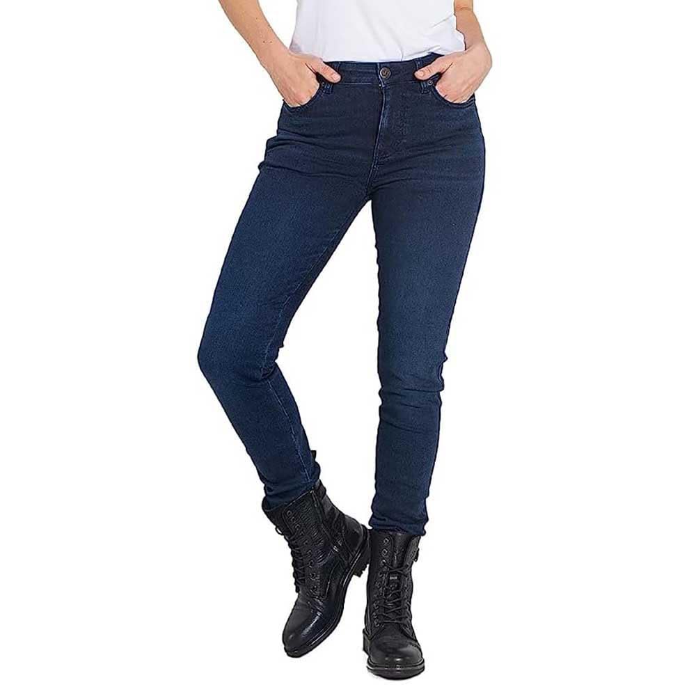 John Doe Ruby Indigo Mono Dark Blue Damen Motorrad Riding Jeans