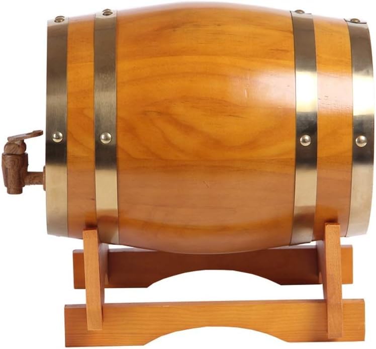 Barril De Roble Barril De Vino De Madera De Roble, Dispensador De Vino De Mesa De Estilo Vintage, para Almacenar Whisky, Vino, Vinagre, Cerveza Mini Barril De Vino, D, 5L