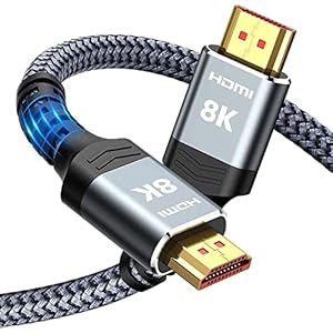 SNOWKIDS HDMI 2.1 Kabel 2M 8K, 2.1 48Gbps Highspeed 8K@60Hz HDMI Kabel 4K@120Hz 7680P, für PS5 Konsole, DTS: X, HDCP 2.2…