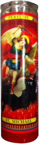 REED Juego de 2 velas religiosas blancas con forma de arco moderno, velas de vigilia de Novena de San Miguel, 2 unidades