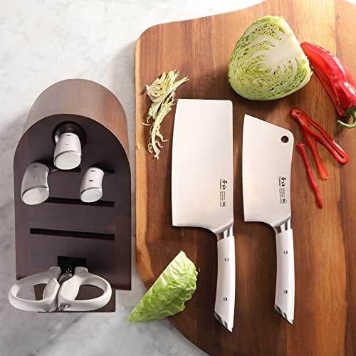 Cangshan HELENA Series German Steel Forged Cleaver Knife Block Set (7-Piece, Black) - Thumbnail 5