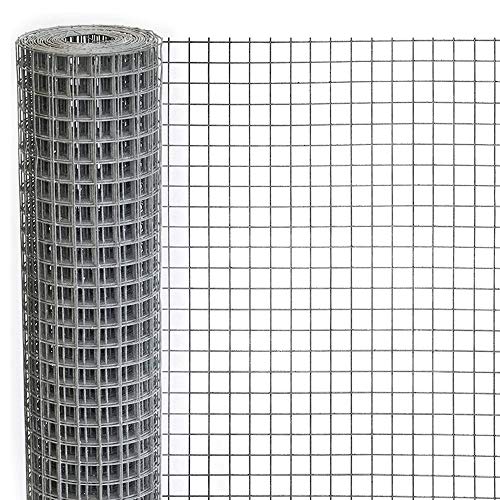 Preisvergleich Produktbild 1M X 18M Drahtgitter Wühlmausgitter Volierendraht verzinkt und punktverschweißt Maschendraht Kaninchendraht 15 mm Masche Feuerverzinkt Geschweißtes Drahtgeflecht Drahtzaun 0,7mm(15mm 1Mx18M)