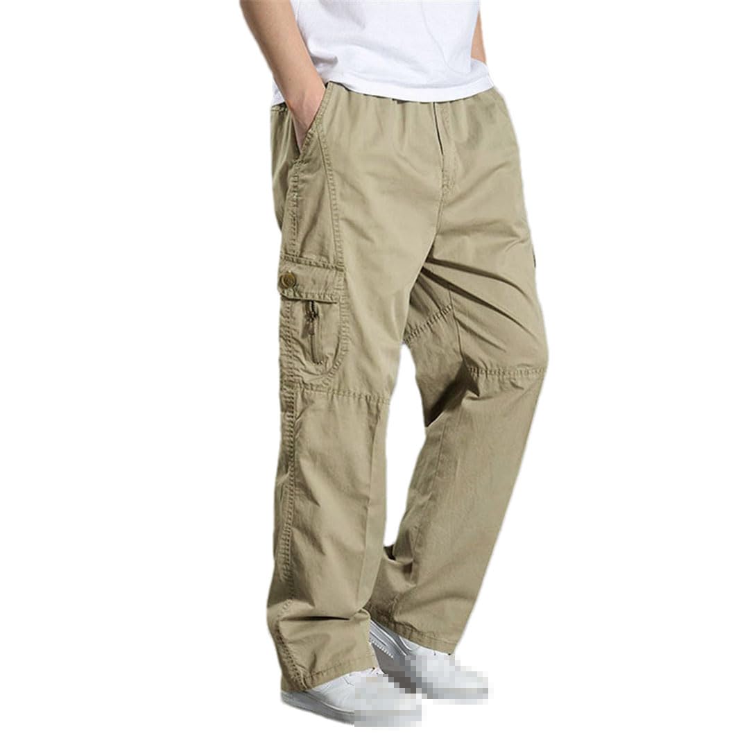 Vogrtcc Pantalones Tácticos Harem para Hombres Pantalones De Algodón Caídos Pantalones Casuales De Talla Grande