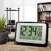 La Crosse Technology W88631 Digital Atomic Black Wall Clock with Temperature