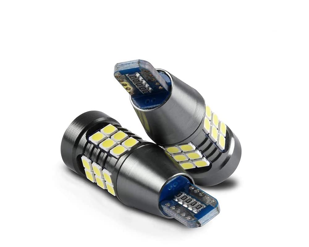 Automaze T15 T16 W6W 912 921, White 6000K Reverse Backup Tail Parking Lights Lamps Rear Wedge Replacement Bulbs Error Free Canbus Plug and Play Bright 3030SMD 12V 24V 12W 2 Pack-image-13