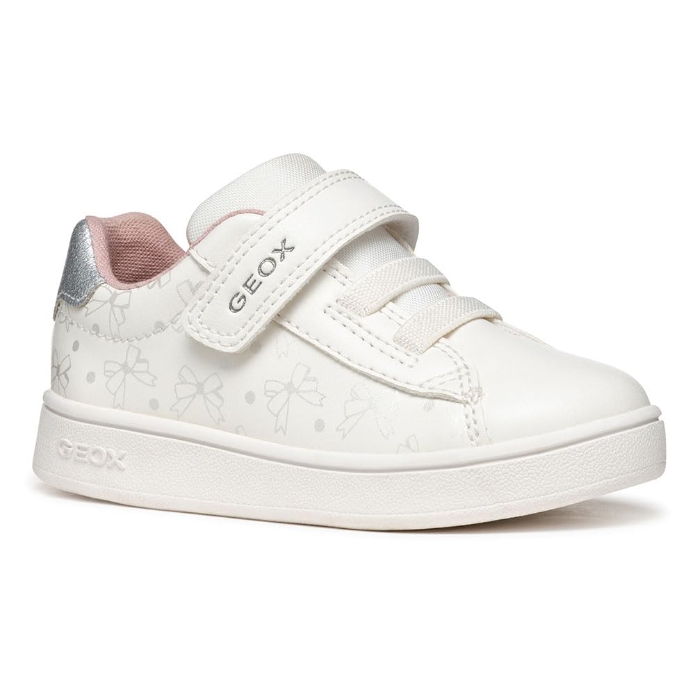 Geox Baby B ECLYPER Girl A Sneaker, Optic White/Silver, 3.5 UK Child