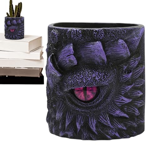 Pots de fleurs d'intérieur œil de dragon en résine pour table - 7
