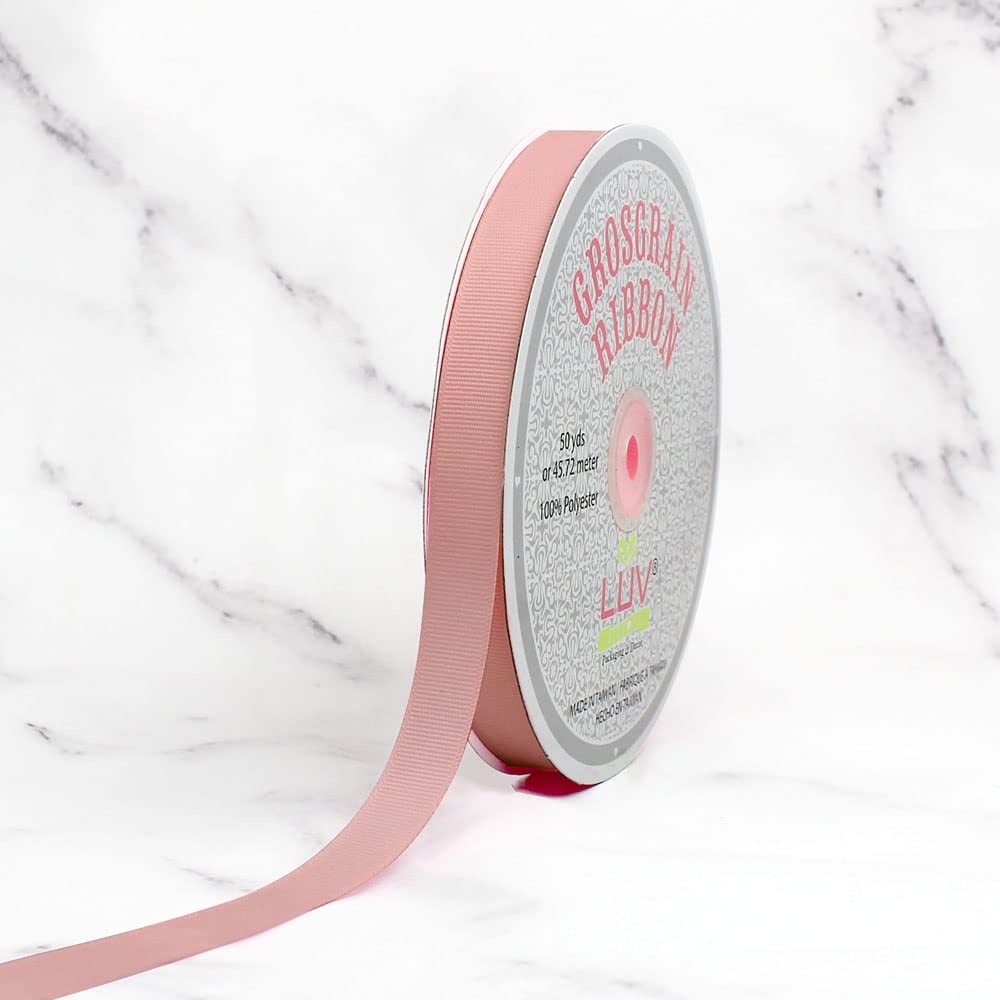 LUV RibbonsGRO0508-130 Grosgrain 5/8" Ribbon, Blush