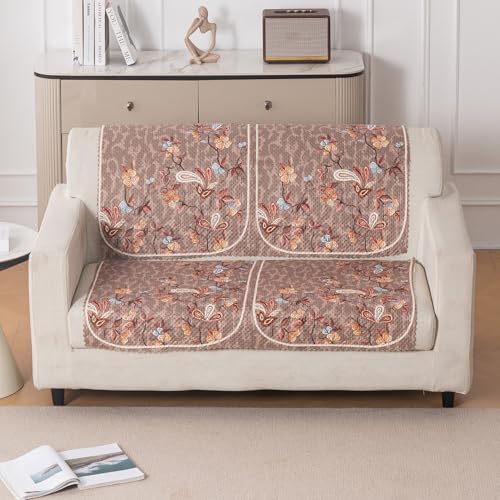Image of HOKIPO HeavenHue Sofa Cover 2 Seater for Seat & Back, Vintage Bloom
