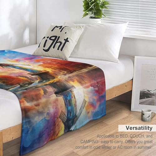 Couverture de lit flannel 130x180cm, jeté de canapé quatre saisons chaud et résistant