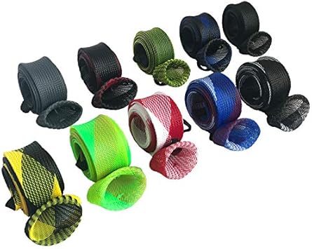 Amazon フライ用ストラップ付き10パック釣りロッドスリーブロッドソックスカバー Qunci ロッドケース