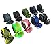 QUNCI 10 Pack Fishing Rod Sleeve Rod Sock Cover with Lanyard for Fly