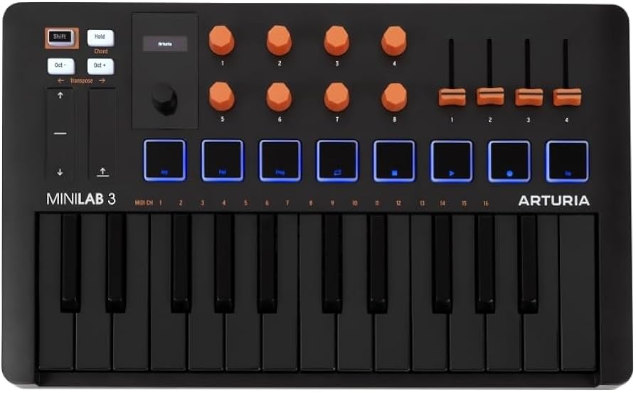 Amazon.com: Arturia MiniLab 3 Compact MIDI Keyboard and Pad