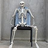 ハロウィン 骸骨 飾り 165cm等身大 スケルトン 怖い お化け屋敷 髑髏 恐怖 ホラー デコレーション 雰囲気満点 装飾 道具 家庭用 店舗 パーティー 肝試し ハロウィン グッズ