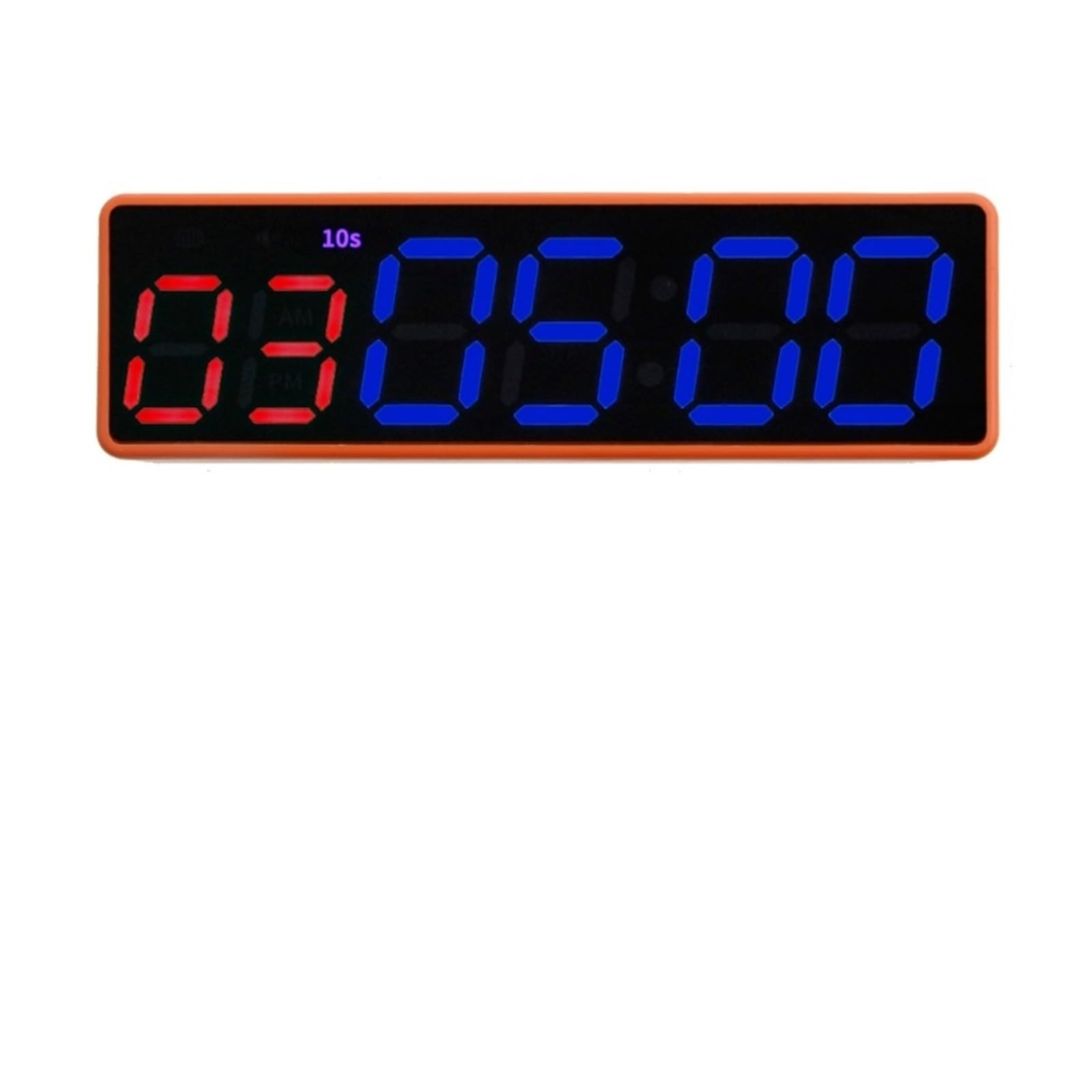 CVFRDD LED Countdown Clock, Gym Timer Clock Workout Interval Stopwatch Count Down/Up LED Fitness Training(Oranje)