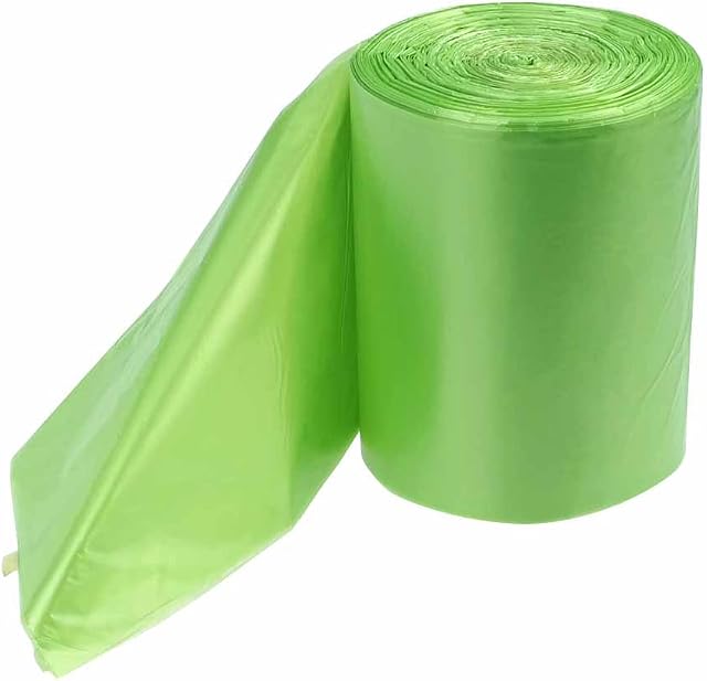 Annkky 10 Liter Bin Liner Small, Green Trash Bag, 125 Bags, Plastic Bin Bags