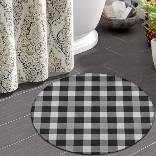 Tapete redondo moderno 150 cm antideslizante y lavable miniatura 5