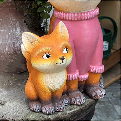 Zhjbd Outdoor Garden Fox Sculpture Lawn Simulation Animal Resin Garden Landscape Decoration-202030Cm Aproduct No.:ww-569 (Color : A) #TOP1