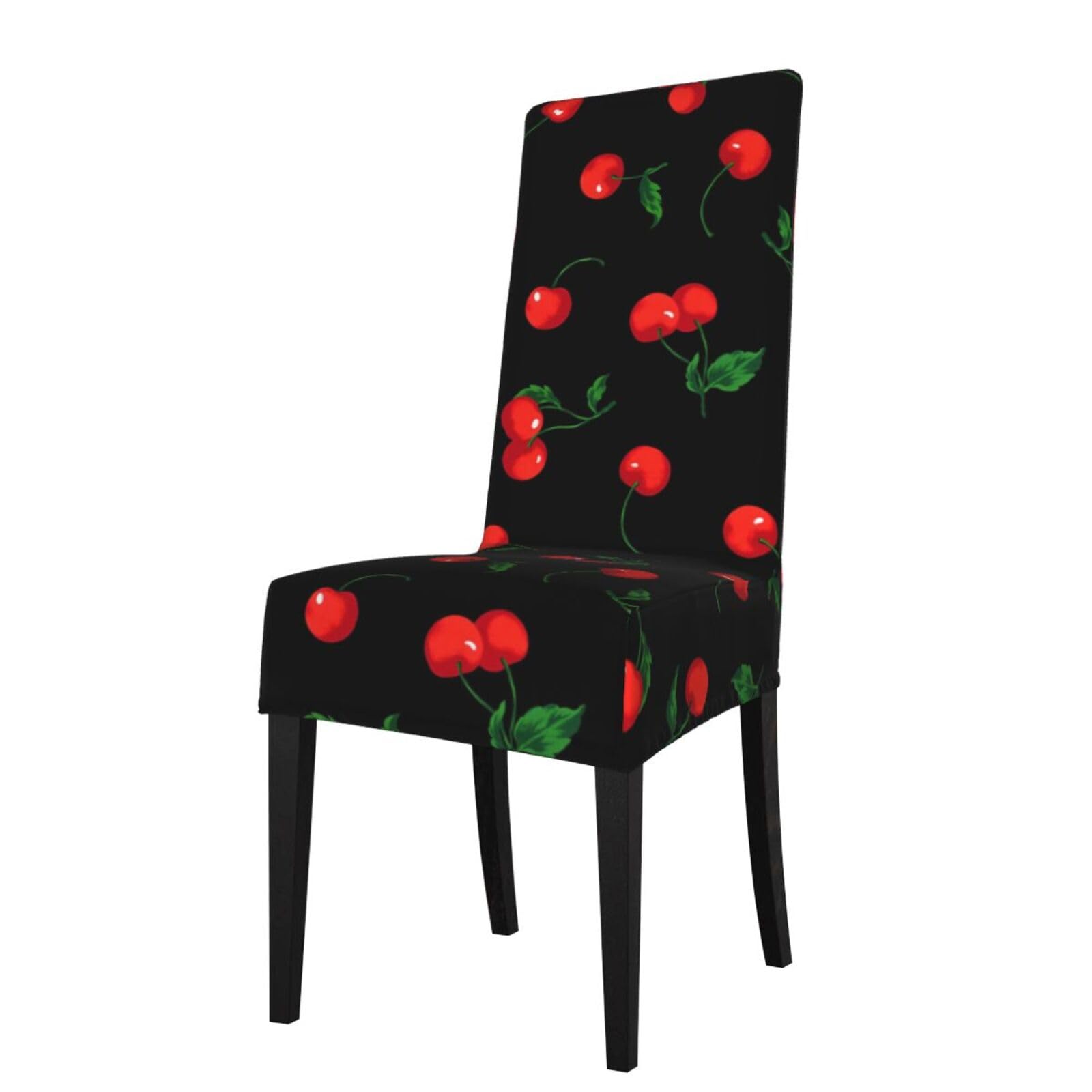 LKYMOH Cherry Fruit Pattern, Chair Covers Stretch Chair Slipcovers for Dining Room, for Party Pet Protection Universal Fit Soft Polyester
