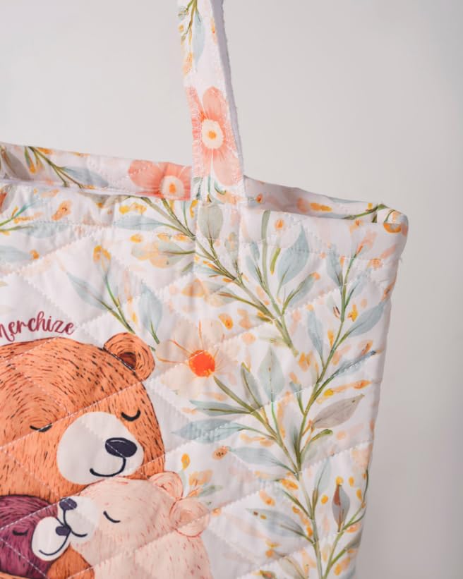 Bolso Tote Acolchado Floral Colorido Personalizado miniatura 5