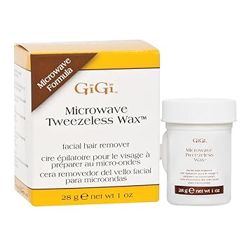 GiGi Microwave Tweezeless Wax - مزيل شعر الوجه بدون شريط، محقون بالعسل، 1 أونصة