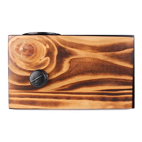 Candora Industrial Pipe Toilet Paper Roll Holder Towel Dispenser Storage Rustic Style Tissue Hanger Black Malleable Metal Iron & Brown Wood Wall Mounted Bathroom Paper Shelf #TOP2