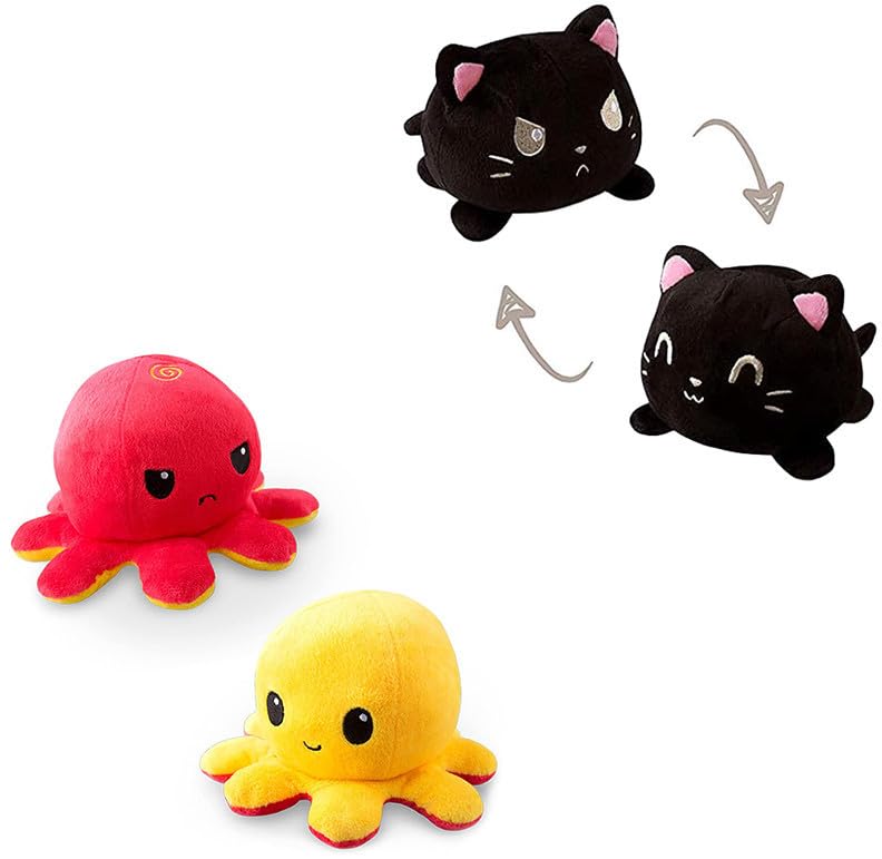 Storescent Combo of 2 Soft Toys for Kids, Stuffed Animal Plush Soft Toys for Boys and Girls | Plushie Toy -Red/Yellow + Cat Black (B0CTX93QMZ) Amazon Price History, Amazon Price Tracker