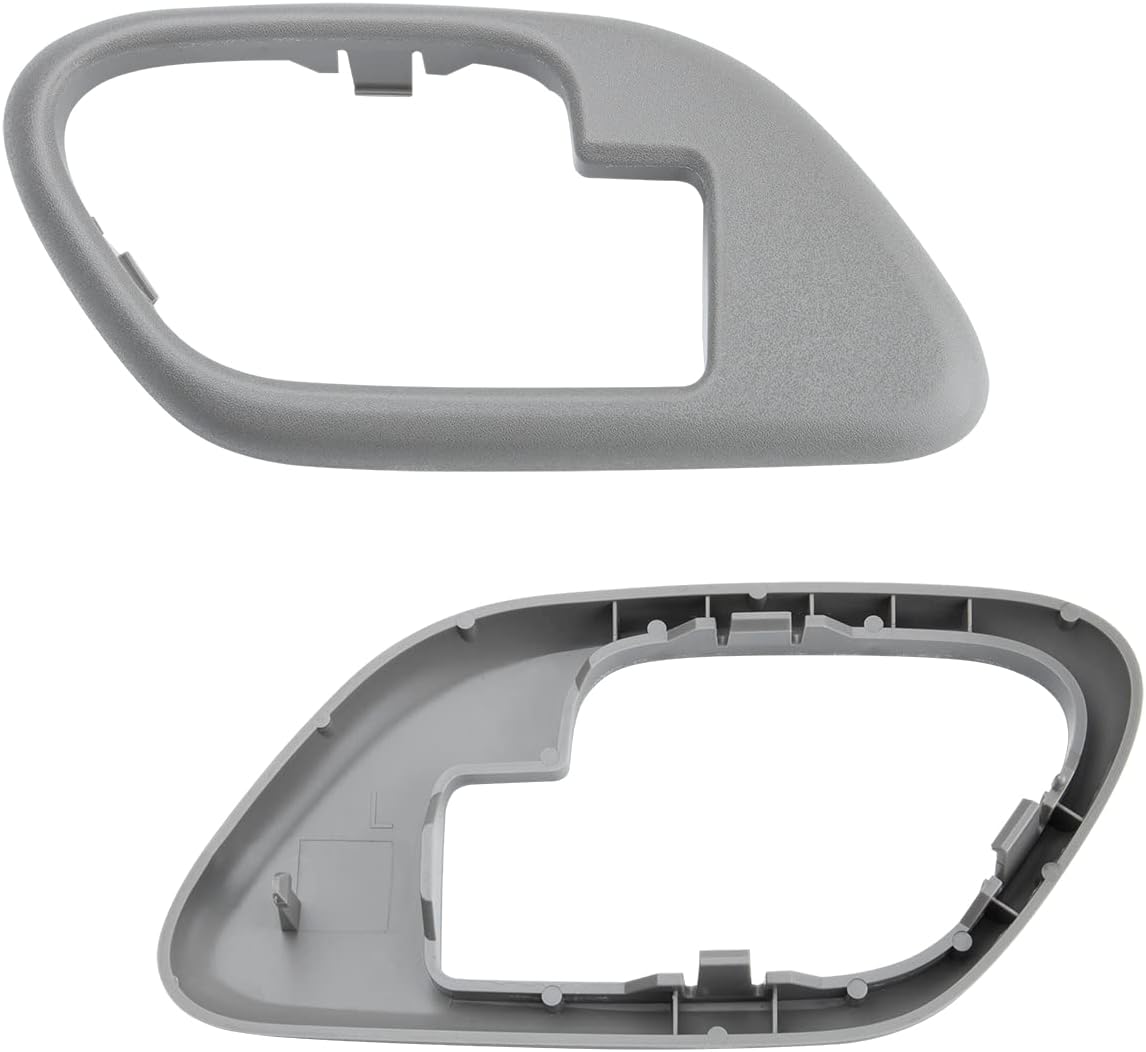 Interior Door Handle Trim Bezel Fits 1995-1999 Silverado Suburban Yukon Tahoe C1500 C2500 C3500 K1500 K2500 K3500 Replace 15708080 15708079, Left Driver & Right Passenger Side Gray Color