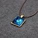 VANTIYAUS Pyramid Pendant Necklace Charm Luminous Alloy Crystal Stone Fluorescent Green Glow in the Dark Gift for gilrs woman