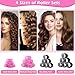 50Piece Hair Rollers Set, Self-Grip Rollers Hair Curlers for Long Medium Short Hair, 4 Sizes of Hair Rolls(6 Jumbo + 6 Large + 6 Medium + 6 Small + 1 Storage Bag), and 24Pcs Clips/1Pcs Comb