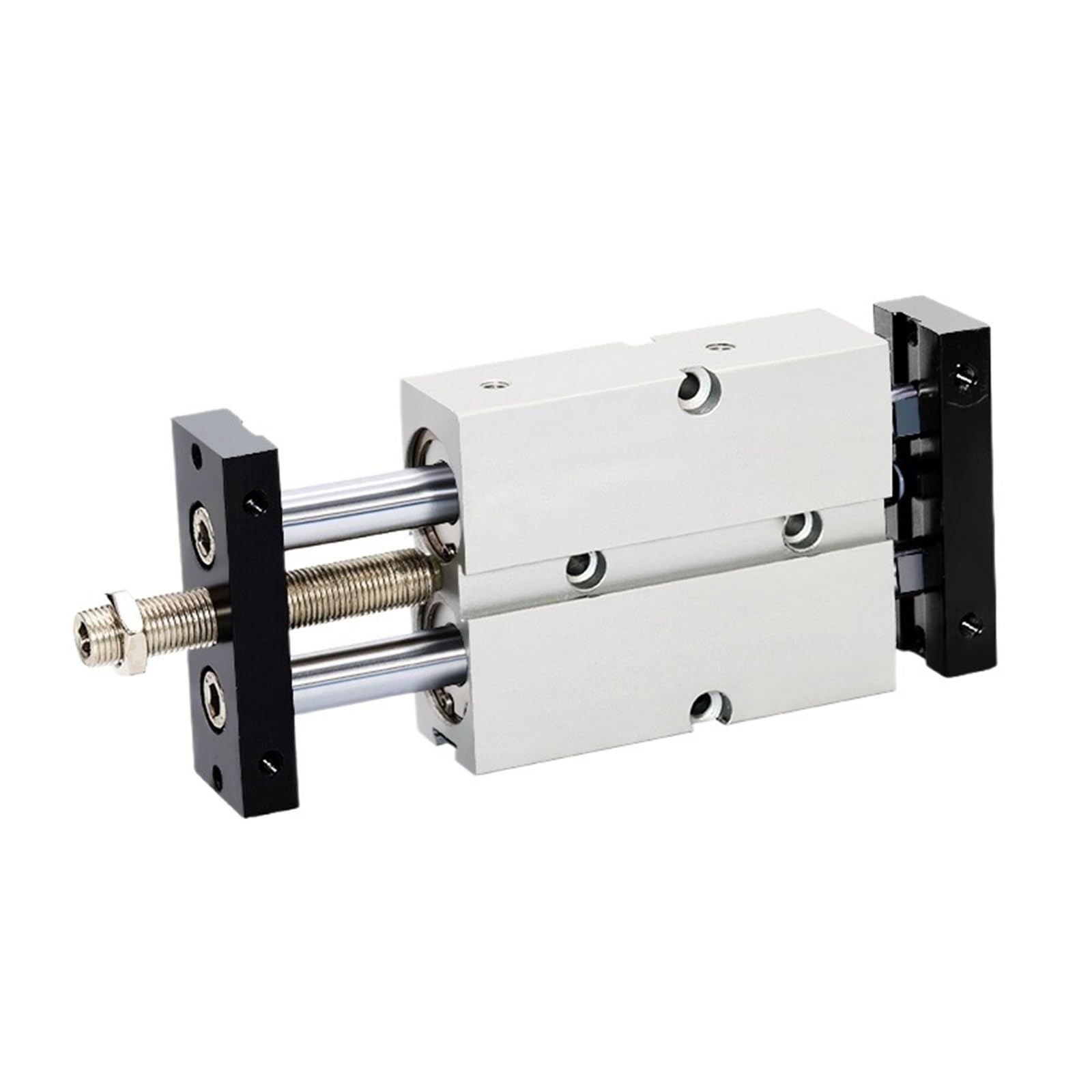 1 szt. podwójny pręt TNJ typ pneumatyczny cylinder otwór 10 16 20 mm skok ze stopu aluminium 10 ~ 200 mm cylinder pneumatyczny regulowany skok (TNJ20x100-50)