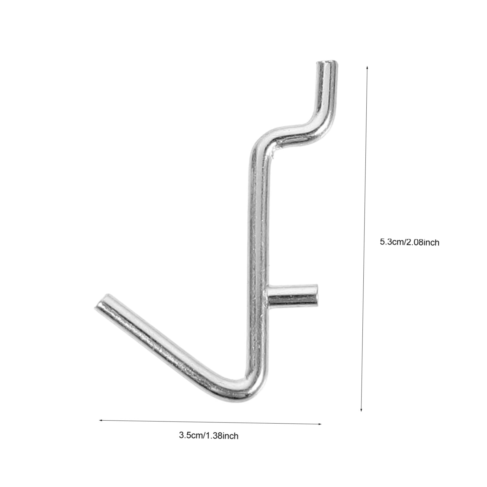 BUGUUYO Stainless Steel Pegboard Hangers 5pcs v Shape Hooks Perforated Wall Hooks for Storage Display Rack