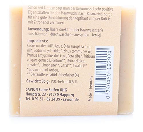 Savion Haarwaschseife Hairpower Brennessel (Preis: 9,32€)