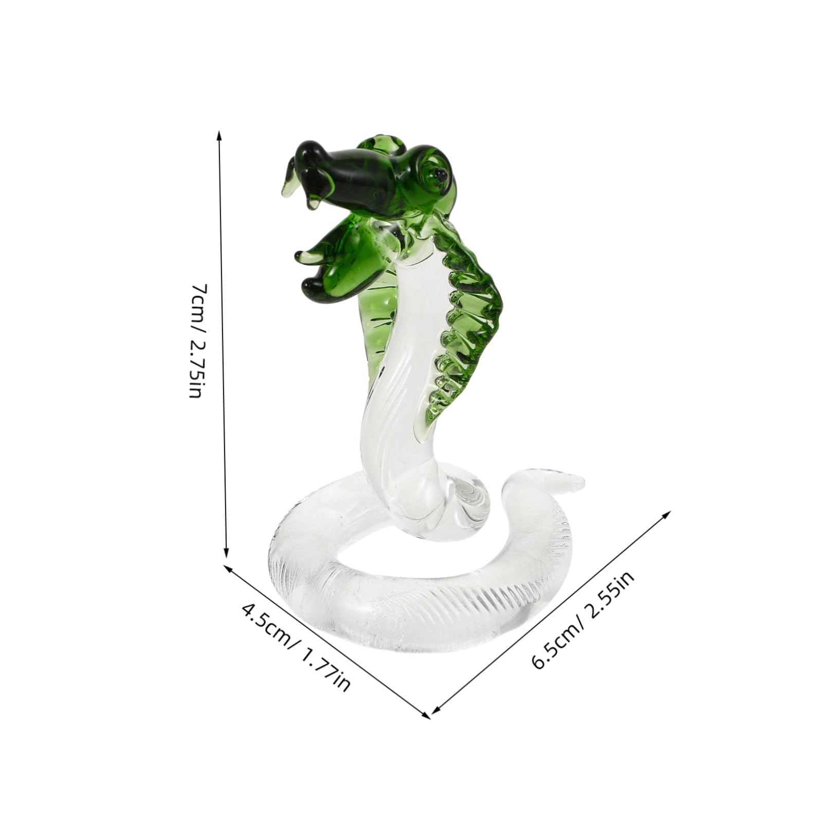 Veemoon 5 Piezas Figurilla Serpiente de Cristal Verde Escultura Decorativa Elegante para Escritorio Estatua Artesanal con Base Estable Decoración Delicada para Hogar y Oficina Diseño