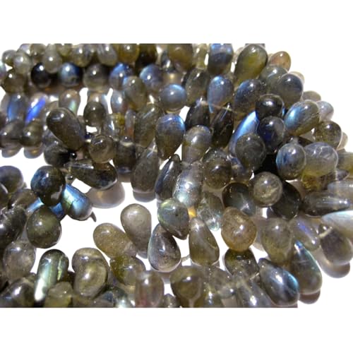 Perles de labradorite pour bijoux pierre de feu bleu goutte poire 7x12mm lot de 25-50